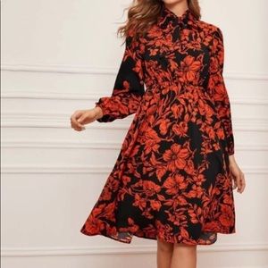 New Floral  print midi dress
